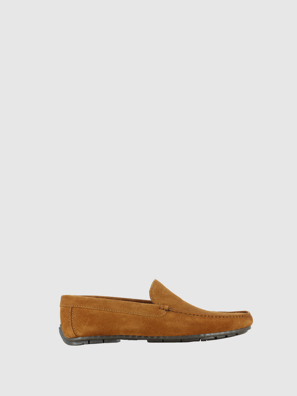 Sapatos com Ponta Redonda em Cognac